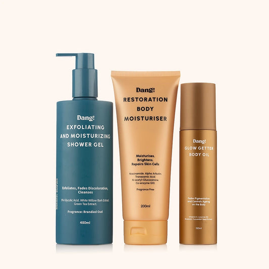 An image of 3 skincare products lined up against a white background