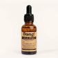 Hemp Seed Oil for hair in a Brown glass bottle with dropper labelled 'Dang! Ageless  hemp seed oil